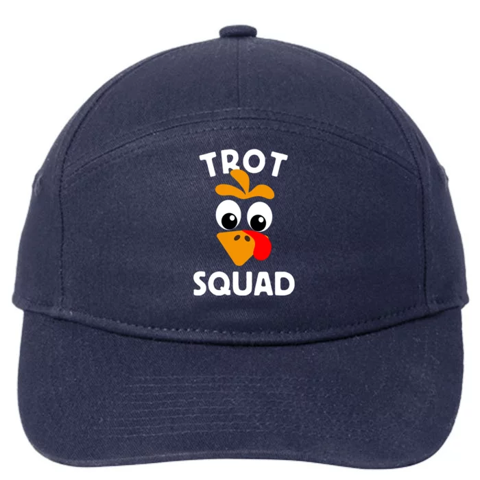 Turkey Trot Squad Running Meaningful Gift 7-Panel Snapback Hat