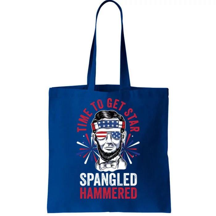 Time To Star Spangled Hammered Fireworks Director Lincoln Cool Gift Tote Bag