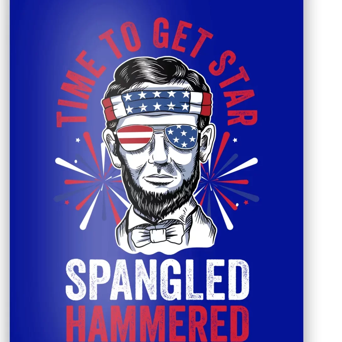 Time To Star Spangled Hammered Fireworks Director Lincoln Cool Gift Poster