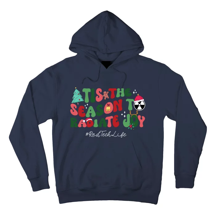 Tis The Season To Radiate Joy Christmas Rad Tech Radiology Hoodie