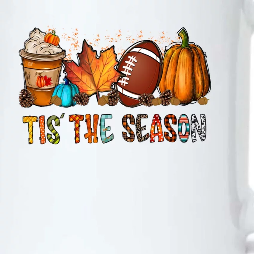 Tis The Season Coffee Fall Football And Halloween Pumpkin Meaningful Gift Black Color Changing Mug