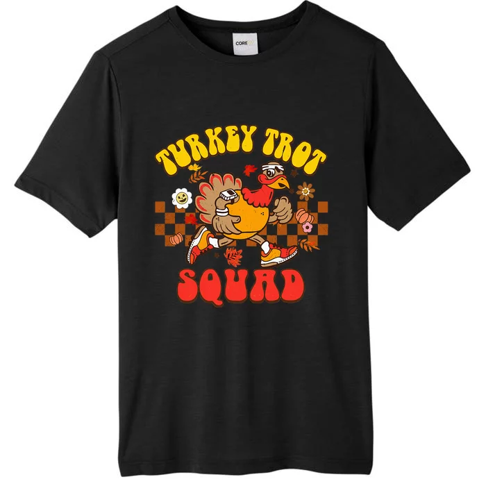 Turkey Trot Squad Funny Thanksgiving Running Fall Turkey ChromaSoft Performance T-Shirt