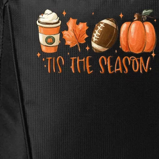 Tis The Season Fall Coffee Football Lover City Backpack