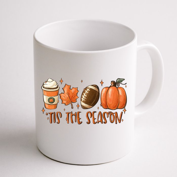 Tis The Season Fall Coffee Football Lover Front & Back Coffee Mug