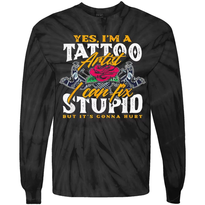 Tattoo Tattooing Tribal Symbol Artist Tie-Dye Long Sleeve Shirt