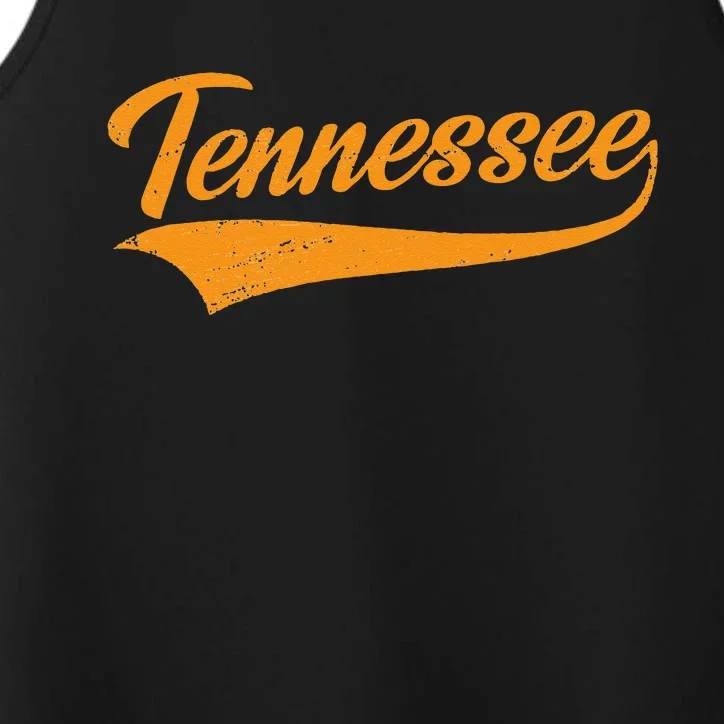 Tennessee TN Throwback Distressed Design Classic Performance Tank