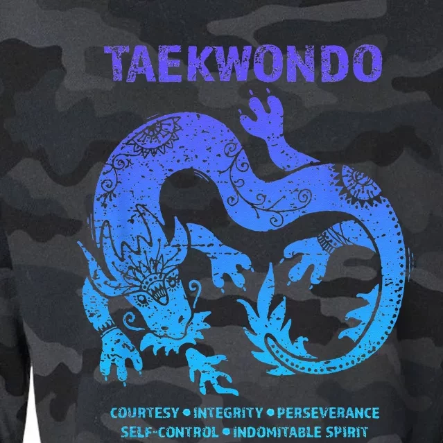 Taekwondo TKD Tae Kwon Do Dragon Art Martial Arts Graphic Cropped Pullover Crew