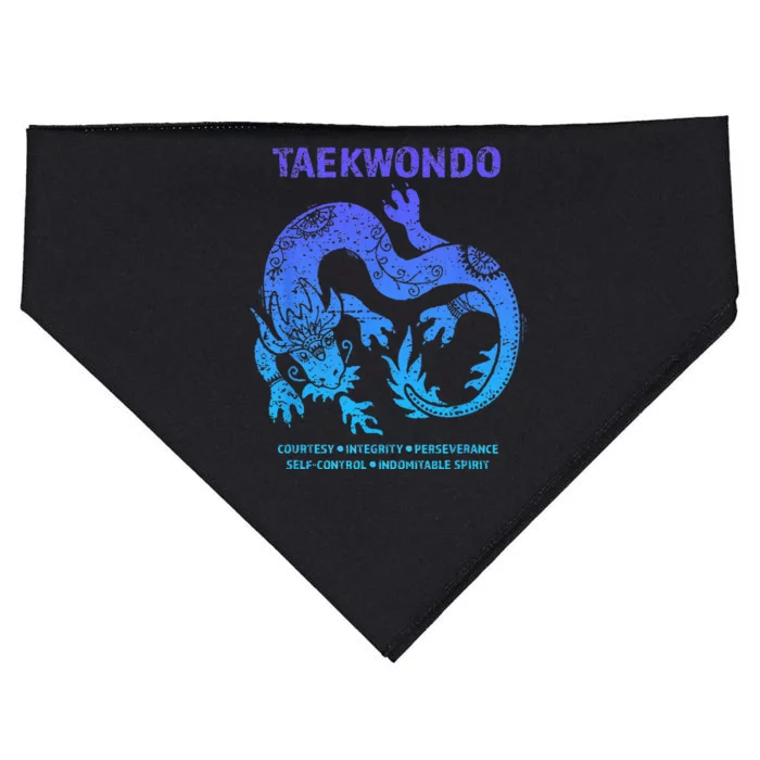 Taekwondo TKD Tae Kwon Do Dragon Art Martial Arts Graphic USA-Made Doggie Bandana