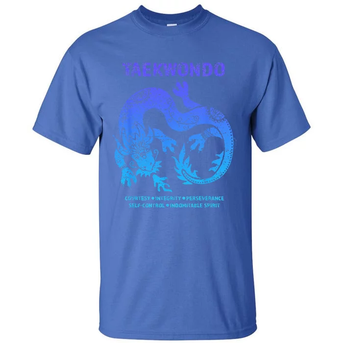 Taekwondo TKD Tae Kwon Do Dragon Art Martial Arts Graphic Tall T-Shirt