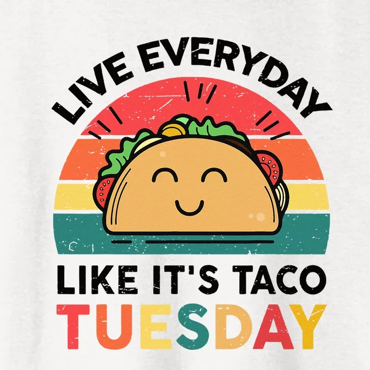 Taco Taco Tuesday Mexican Fiesta Women Boy Kids Funny Women's Crop Top Tee