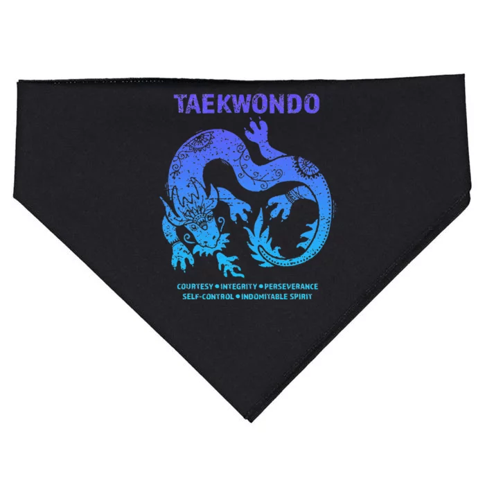 Taekwondo TKD Tae Kwon Do Dragon Art Martial Arts Graphic USA-Made Doggie Bandana