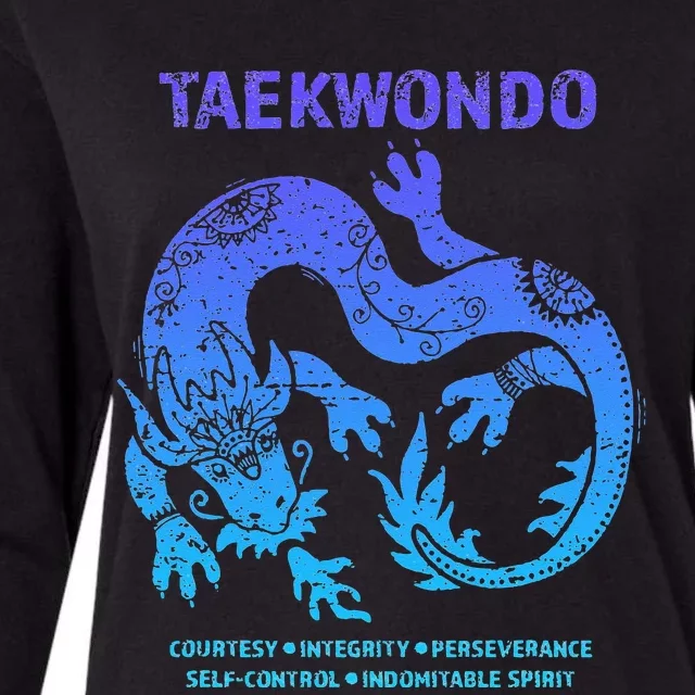 Taekwondo TKD Tae Kwon Do Dragon Art Martial Arts Graphic Womens Cotton Relaxed Long Sleeve T-Shirt