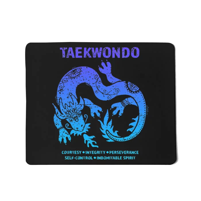 Taekwondo TKD Tae Kwon Do Dragon Art Martial Arts Graphic Mousepad