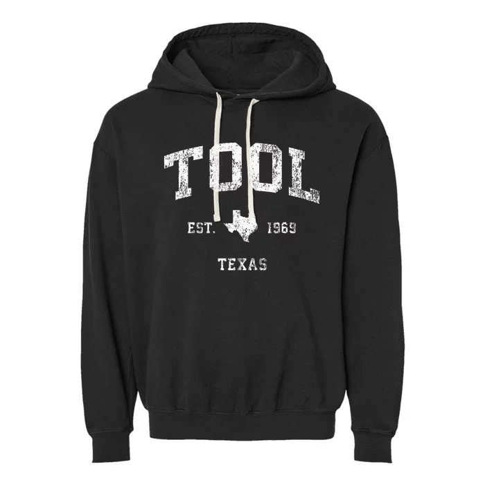 Tool Texas TX Vintage Athletic Sports Garment-Dyed Fleece Hoodie