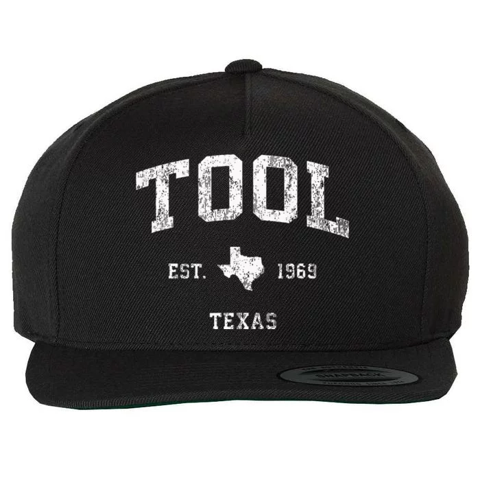 Tool Texas TX Vintage Athletic Sports Wool Snapback Cap