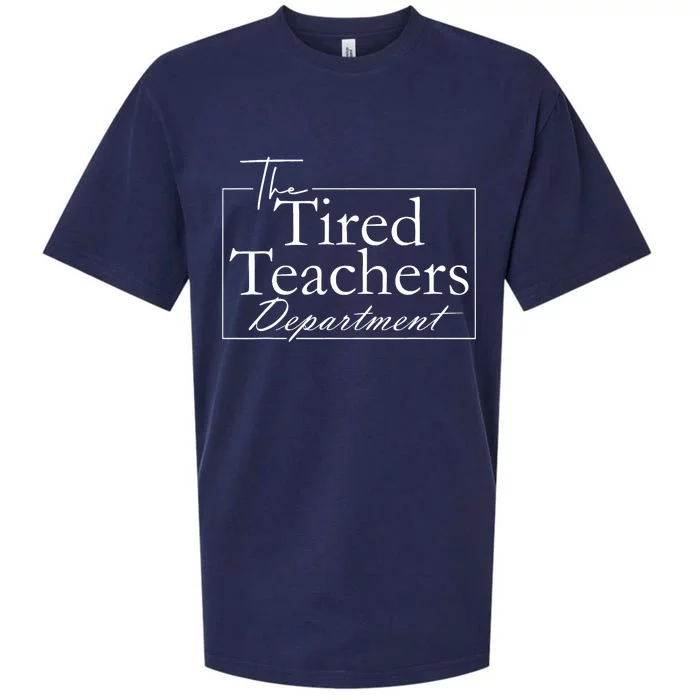 The Tired Teachers Department Teacher Appreciation Day Sueded Cloud Jersey T-Shirt