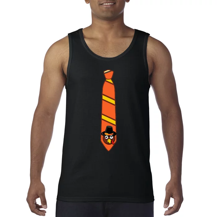 Thanksgiving Tie Turkey Minimalist Tank Top