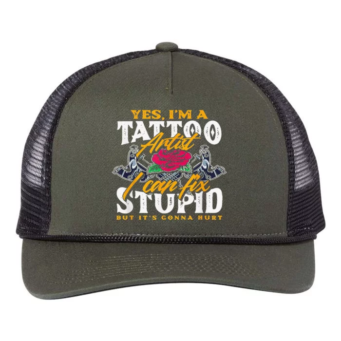 Tattoo Tattooing Tribal Symbol Artist Retro Rope Trucker Hat Cap