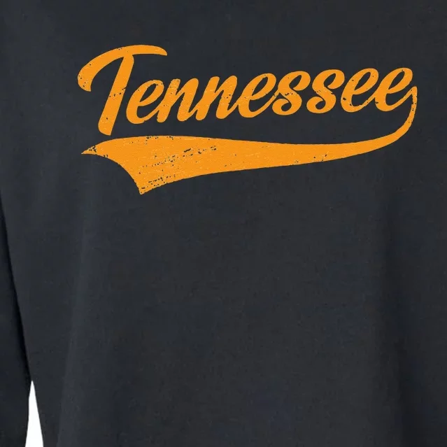 Tennessee TN Throwback Distressed Design Classic Cropped Pullover Crew