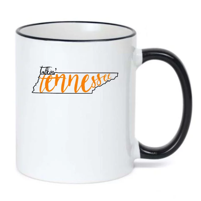 Talkin Tennessee Talking Tennessee Tn Orange White Outfits Black Color Changing Mug