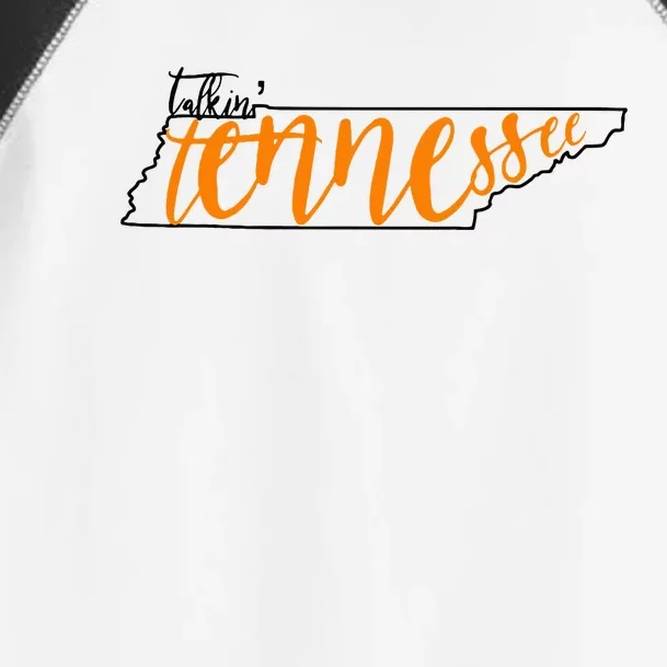 Talkin Tennessee Talking Tennessee Tn Orange White Outfits Toddler Fine Jersey T-Shirt