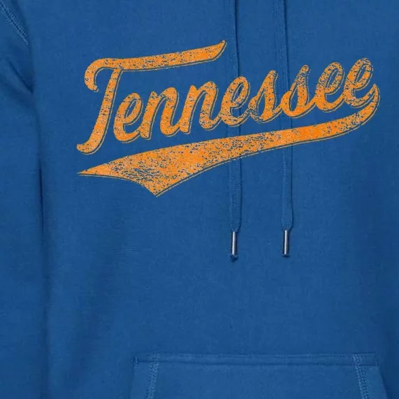 Tennessee TN Throwback Design Premium Hoodie