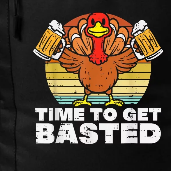 Turkey Time To Get Basted Retro Happy Thanksgiving Daily Commute Backpack