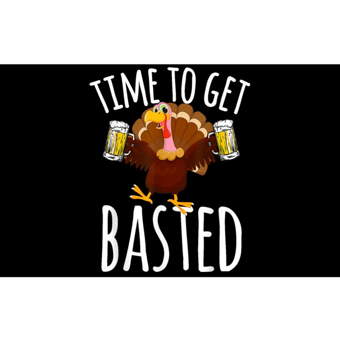 Turkey Time To Get Basted Retro Happy Thanksgiving Bumper Sticker