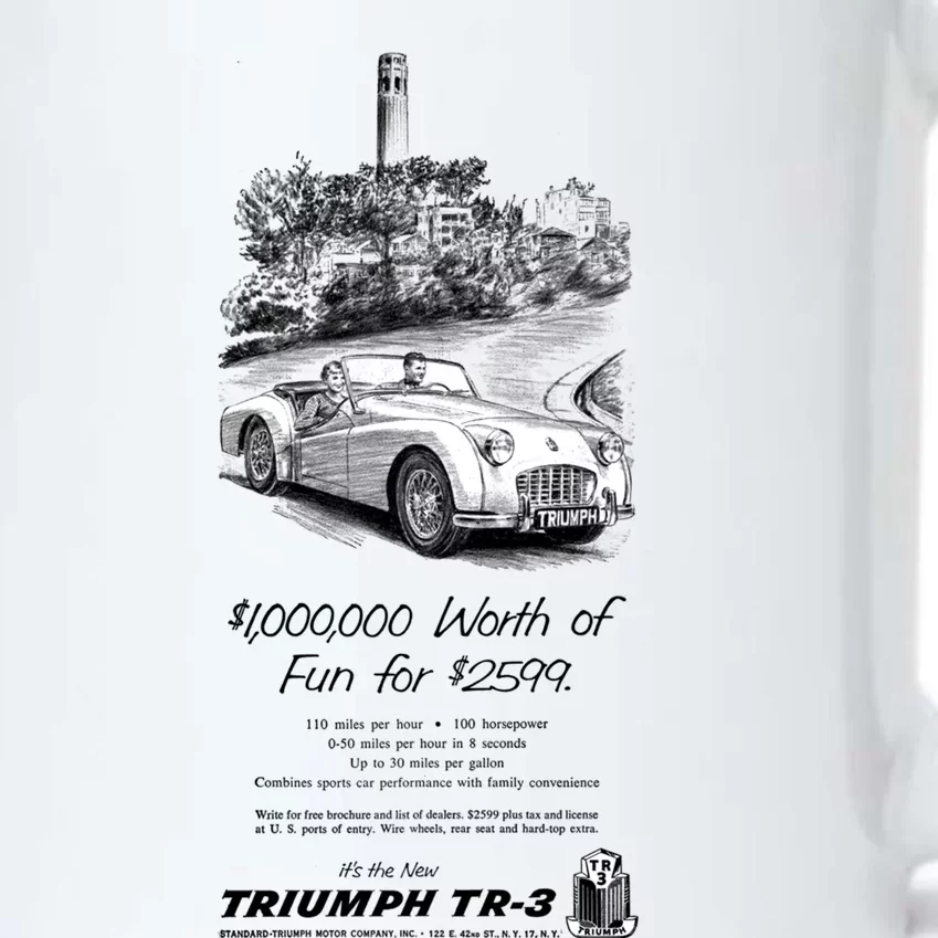 Triumph Tr3 Black Color Changing Mug