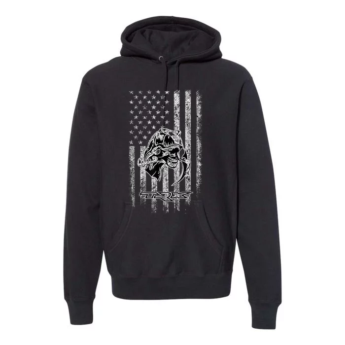 T-Rex TRX Truck Car ram USA Flag Premium Hoodie