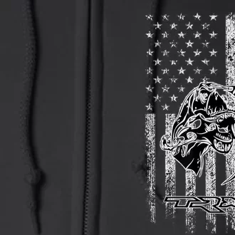 T-Rex TRX Truck Car ram USA Flag Full Zip Hoodie