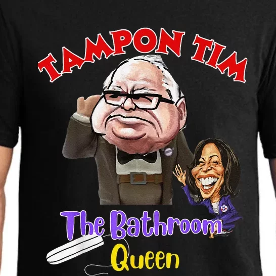 Tampon Tim The Bathroom Queen Funny Tim Walz 2024 Election Pajama Set