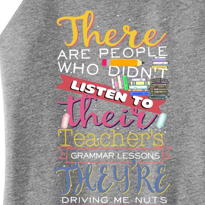 There Their Theyre English Grammar School Language Teacher Gift Women’s Perfect Tri Rocker Tank