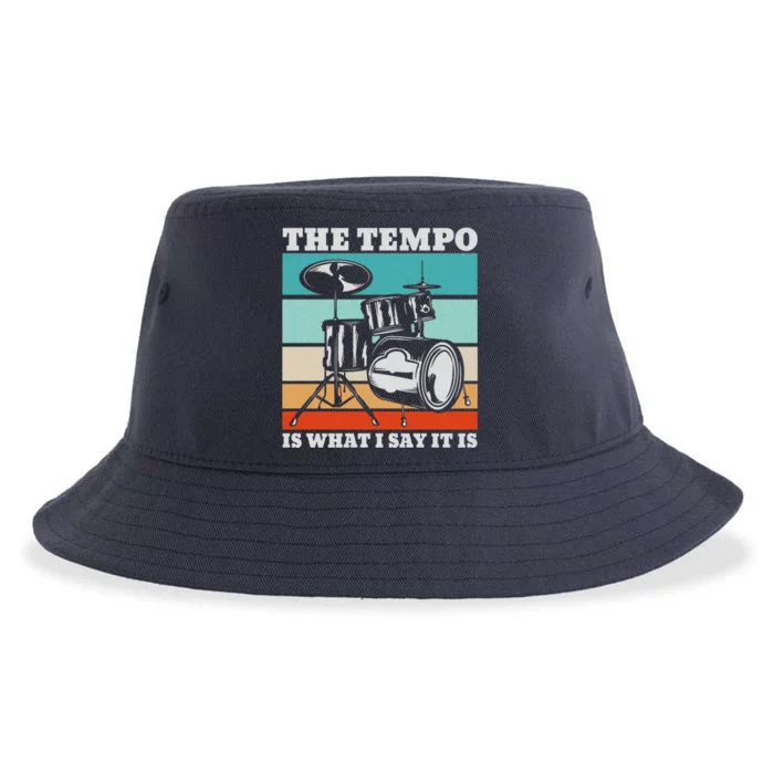 Tempo The Tempo Is What I Say It Is Drummer Tempo Drummers Sustainable Bucket Hat