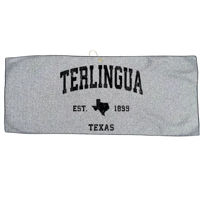 Terlingua Texas Tx Vintage Established Athletic Sports Design Large Microfiber Waffle Golf Towel