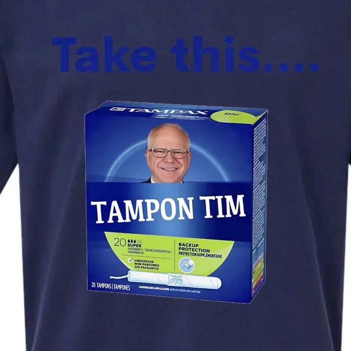 Tampontim Tampon Tim Funny Kamalas Vice President Tim Walz 2024 Sueded Cloud Jersey T-Shirt