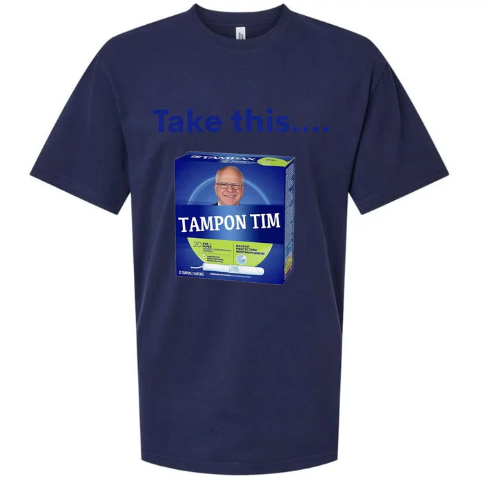 Tampontim Tampon Tim Funny Kamalas Vice President Tim Walz 2024 Sueded Cloud Jersey T-Shirt