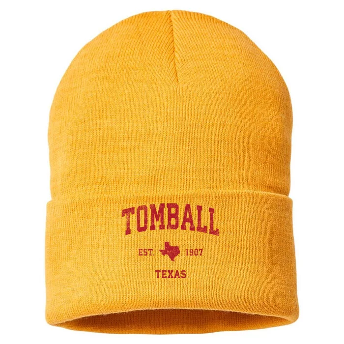 Tomball Texas Tx Vintage Sports Sustainable Knit Beanie