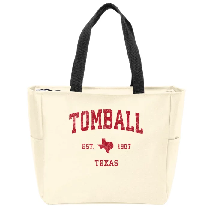 Tomball Texas Tx Vintage Sports Zip Tote Bag