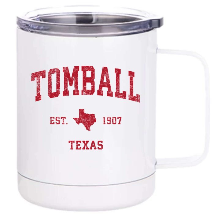 Tomball Texas Tx Vintage Sports Front & Back 12oz Stainless Steel Tumbler Cup