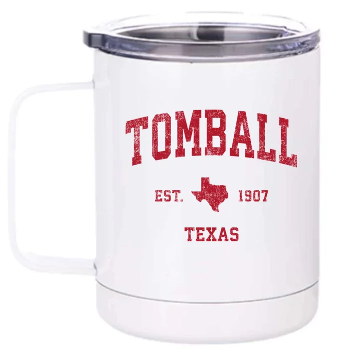 Tomball Texas Tx Vintage Sports Front & Back 12oz Stainless Steel Tumbler Cup