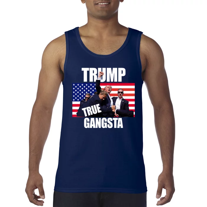 Trump The True Gangster Survived Association Tank Top