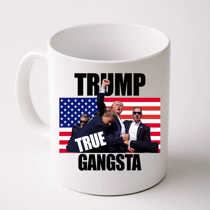 Trump The True Gangster Survived Association Front & Back Coffee Mug