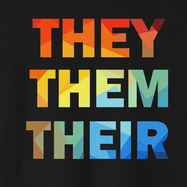 They Them Their Nb Pronoun Pride Women's Crop Top Tee