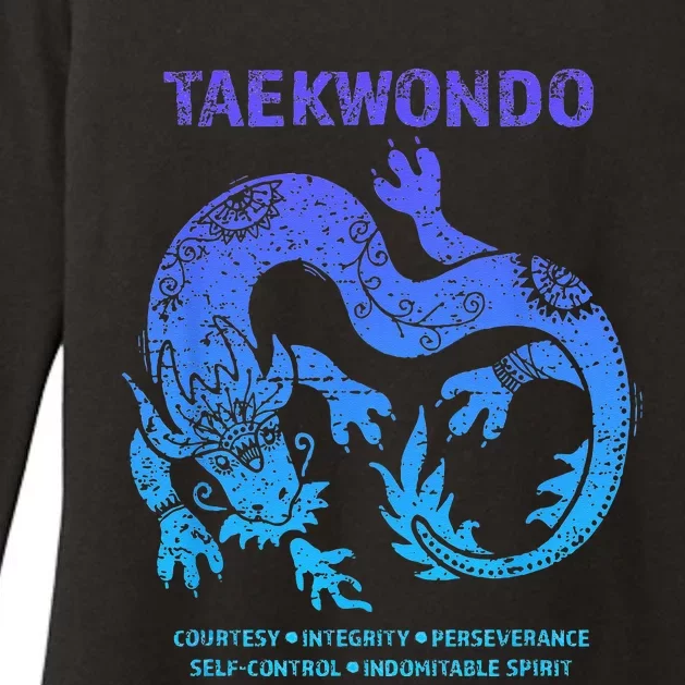 Taekwondo TKD Tae Kwon Do Dragon Art Martial Arts Graphic Womens CVC Long Sleeve Shirt