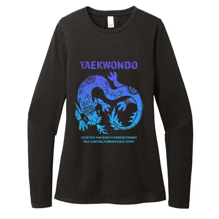 Taekwondo TKD Tae Kwon Do Dragon Art Martial Arts Graphic Womens CVC Long Sleeve Shirt