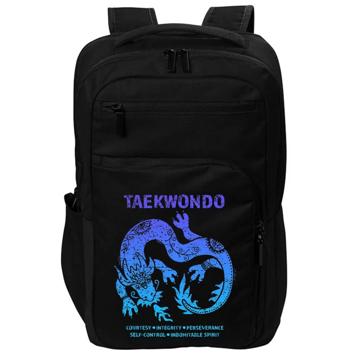 Taekwondo Tkd Tae Kwon Do Dragon Art Martial Arts Graphic Impact Tech Backpack