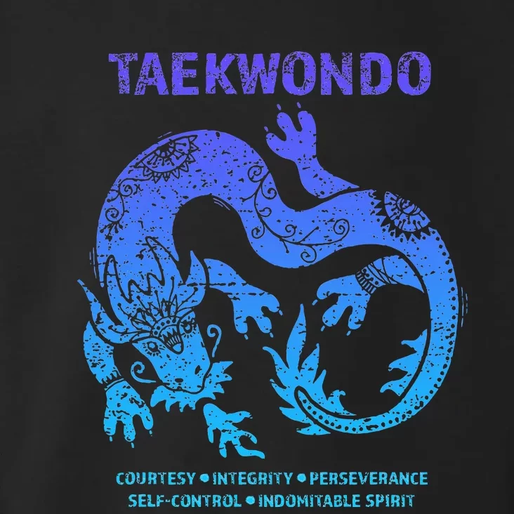 Taekwondo Tkd Tae Kwon Do Dragon Art Martial Arts Graphic Toddler Hoodie