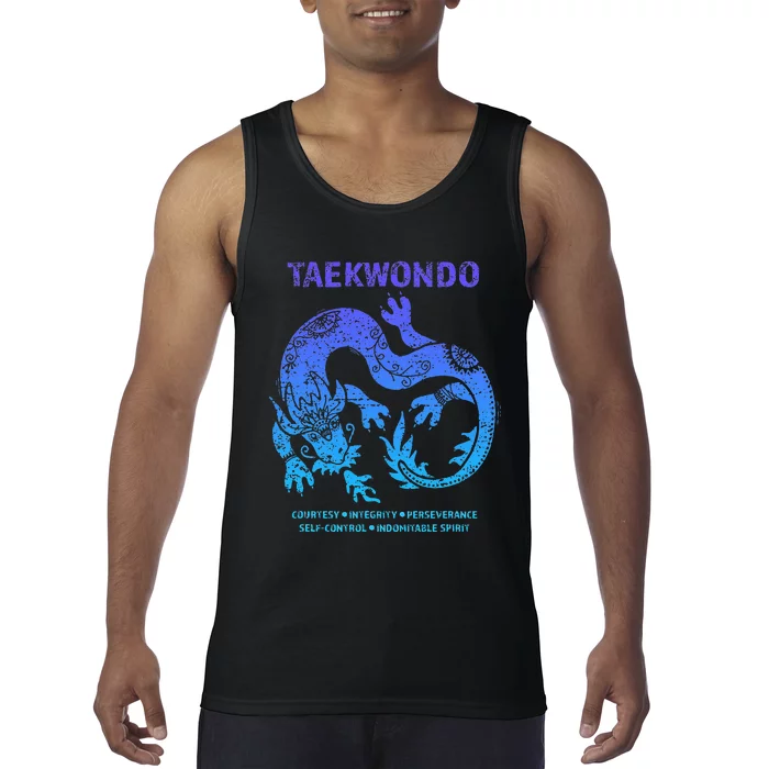 Taekwondo Tkd Tae Kwon Do Dragon Art Martial Arts Graphic Tank Top