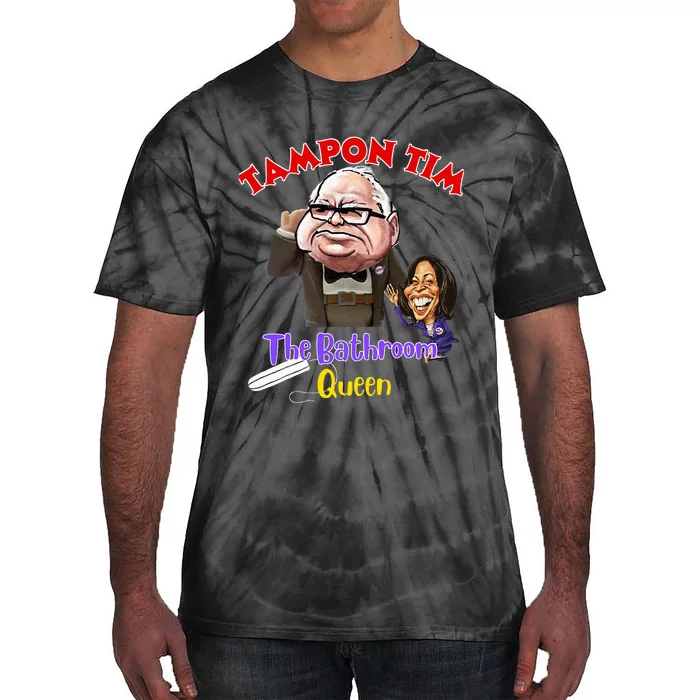 Tampon Tim The Bathroom Queen Funny Tim Walz 2024 Election Tie-Dye T-Shirt